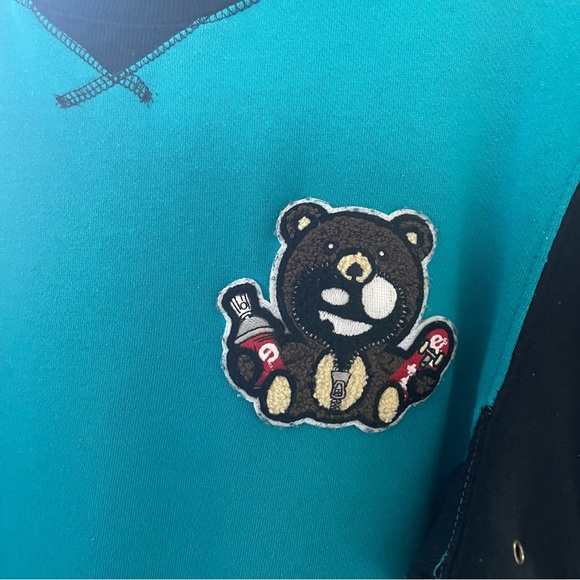 Entree LS Mens crew neck size small teal pink - Picture 4 of 5